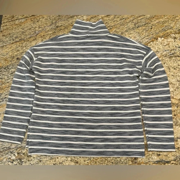 J Crew Sweater Women’s Size XS Blue White Stripes Cowl Neck Oversized Casual - Picture 3 of 10